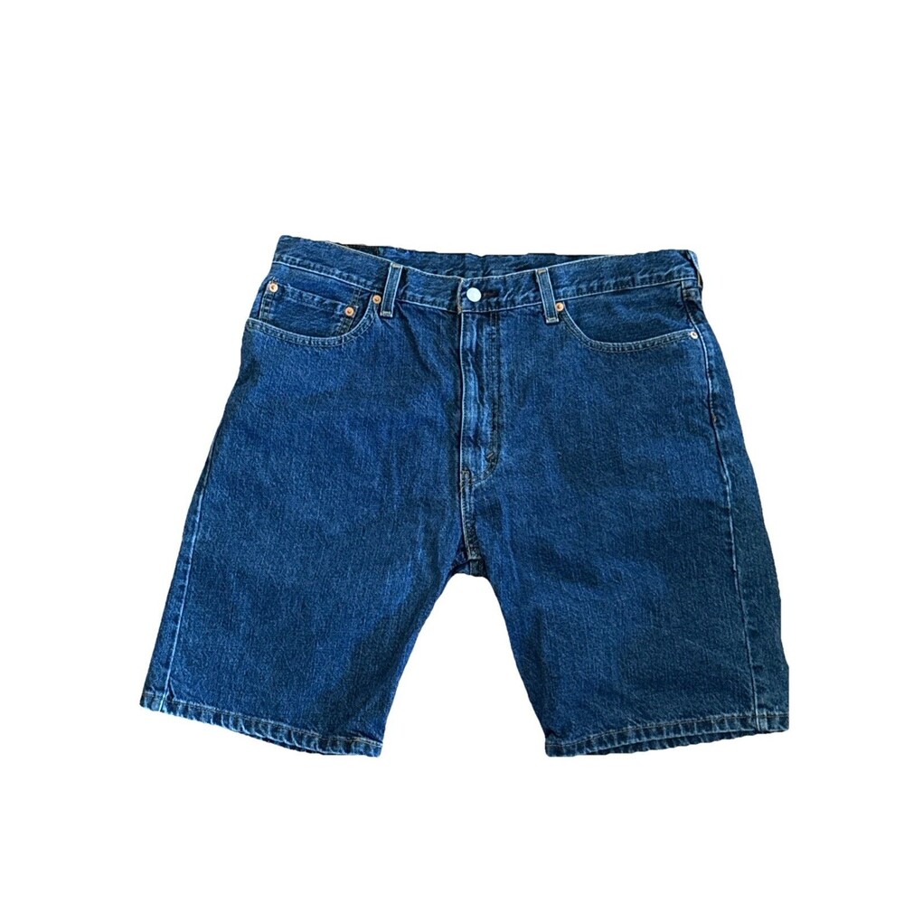 Levis 505 Shorts Mens Size W38 Blue Medium Wash Denim Jorts 100% Cotton